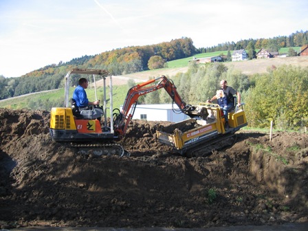 Aushub f�r den Unterstand
